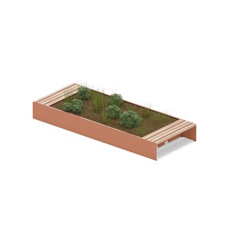 MeetUp blomsterkasse med sittebenk