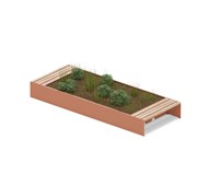 MeetUp blomsterkasse med sittebenk