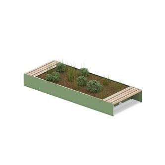 MeetUp blomsterkasse med sittebenk