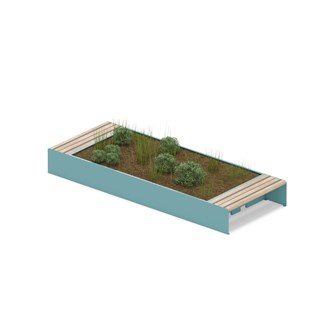MeetUp blomsterkasse med sittebenk