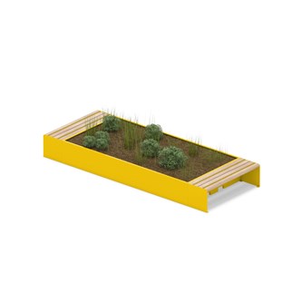 MeetUp blomsterkasse med sittebenk