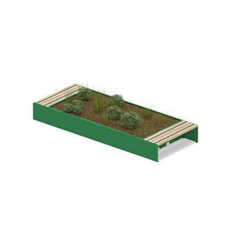 MeetUp blomsterkasse med sittebenk