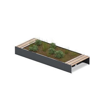MeetUp blomsterkasse med sittebenk