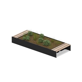 MeetUp blomsterkasse med sittebenk