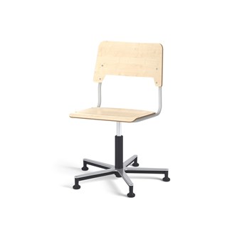 Stol Como FSC gas 50-70 cm Alu glidefot stort sete sølv