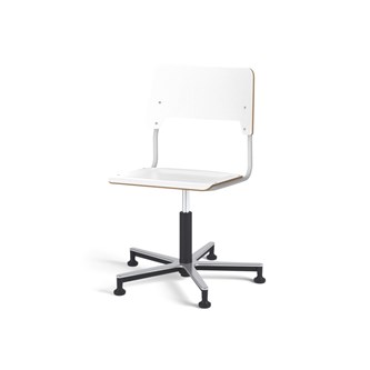 Stol Como FSC gas 50-70 cm Alu glidefot stort sete sølv