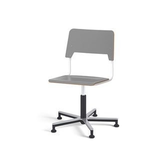 Stol Como FSC gas 38-51 cm Alu glidefot stort sete hvit