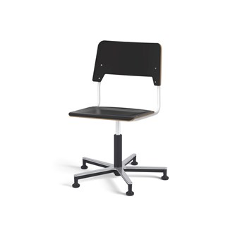 Stol Como FSC gas 38-51 cm Alu glidefot stort sete hvit