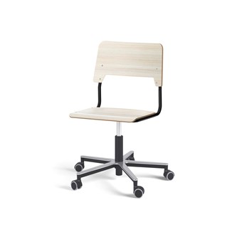 Stol Como FSC gas 38-51 cm Alu hjul stort sete svart