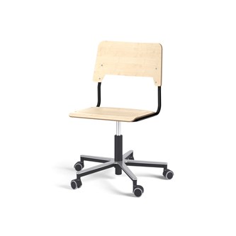 Stol Como FSC gas 50-70 cm Alu hjul stort sete svart