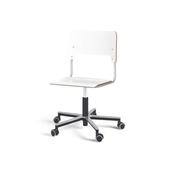 Stol Como FSC gas 50-70cm Alu hjul stort sete sølv