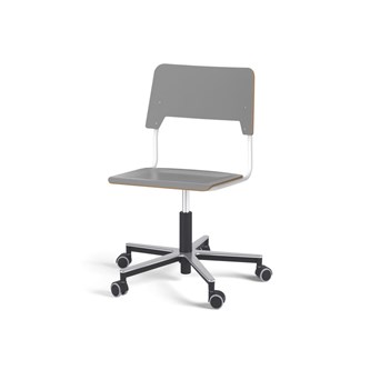 Stol Como FSC gas 50-70 cm Alu hjul stort sete hvit