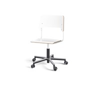 Stol Como FSC gas 38-51 cm Alu hjul stort sete hvit