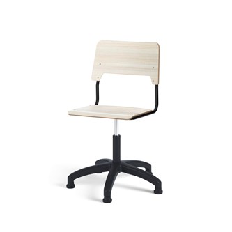 Stol Como FSC gas 38-51 cm glidefot stort sete svart