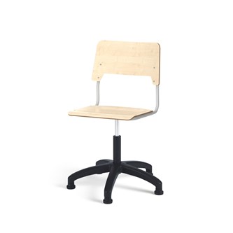 Stol Como FSC gas 38-51 cm glidefot stort sete sølv