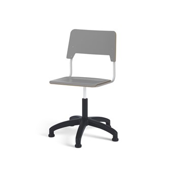 Stol Como FSC gas 38-51 cm glidefot stort sete sølv