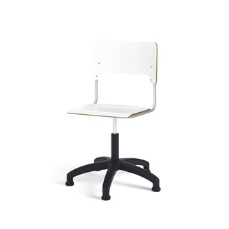 Stol Como FSC gas 38-51 cm glidefot stort sete sølv