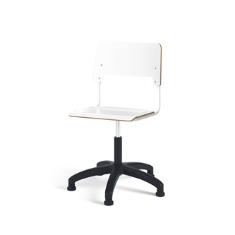 Stol Como FSC gas 50-70 cm glidefot stort sete hvit