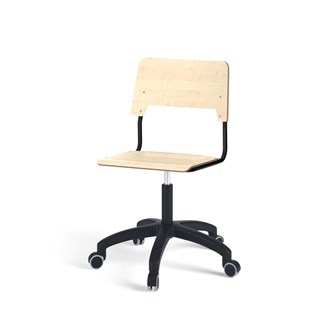 Stol Como FSC gas 38-51 cm hjul stort sete svart