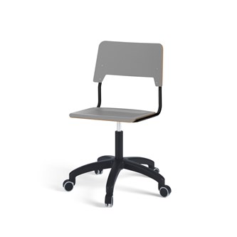 Stol Como FSC gas 38-51 cm hjul stort sete svart