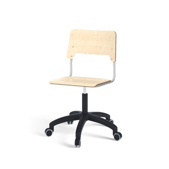 Stol Como FSC gas 50-70 cm hjul stort sete sølv