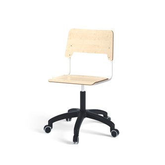 Stol Como FSC gas 38-51 cm hjul stort sete hvit