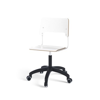 Stol Como FSC gas 38-51 cm hjul stort sete hvit