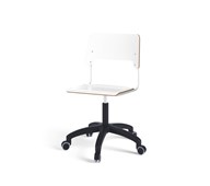 Stol Como FSC gas 38-51 cm hjul stort sete hvit