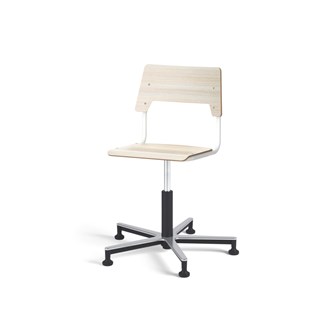 Stol Como FSC gas 38-51 cm Alu glidefot medium sete hvit