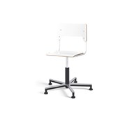 Stol Como FSC gas 38-51 cm Alu glidefot medium sete hvit