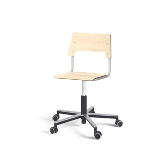 Stol Como FSC gas 38-51 cm Alu hjul medium sete sølv