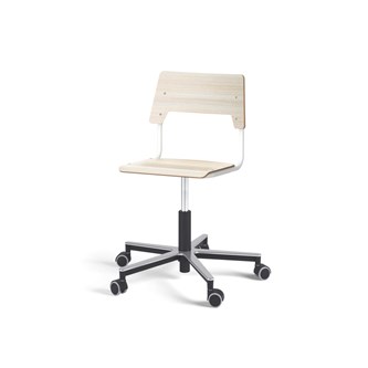 Stol Como FSC gas 38-51 cm Alu hjul medium sete hvit