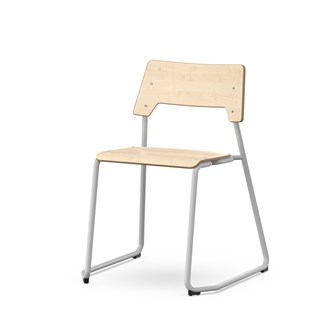 Stol Como FSC meie sh 45 cm stort sete sølv