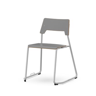 Stol Como FSC meie med kobling sh 45 cm stort sete sølv
