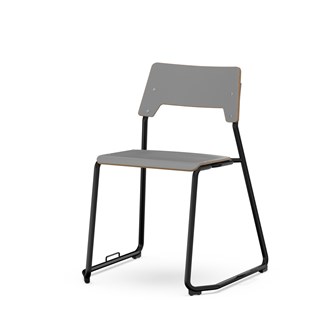 Stol Como FSC meie med kobling sh 45 cm stort sete svart
