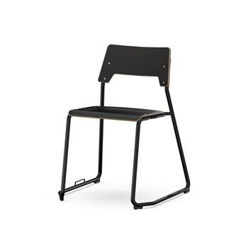 Stol Como FSC meie med kobling sh 45 cm stort sete svart