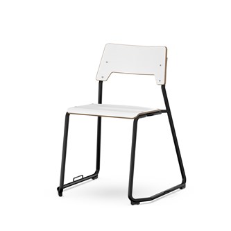 Stol Como FSC meie med kobling sh 45 cm stort sete svart