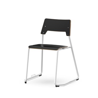 Stol Como FSC meie med kobling sh 45 cm stort sete hvit