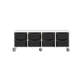 Svea oppbevaring 8 kasser B137xD45xH49 cm hvit