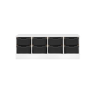 Svea oppbevaring 8 kasser B137xD45xH49 cm hvit