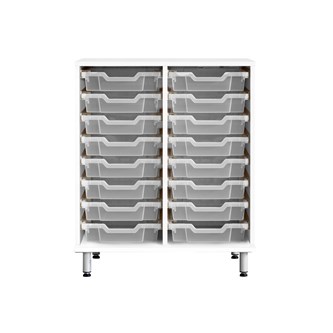 Svea oppbevaring 16 kasser B70xD45xH83 cm hvit