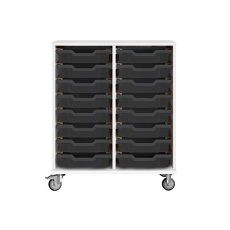 Svea oppbevaring 16 kasser B70xD45xH83 cm hvit