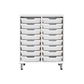 Svea oppbevaring 16 kasser B70xD45xH83 cm hvit