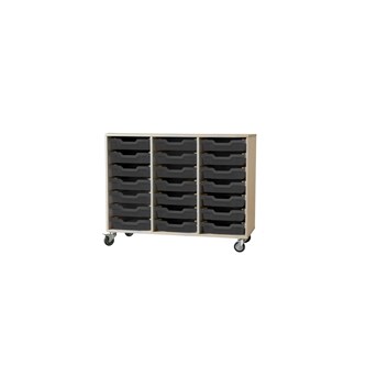 Fixa oppbevaring 21 kasser B104xD47xH81 cm bjørk