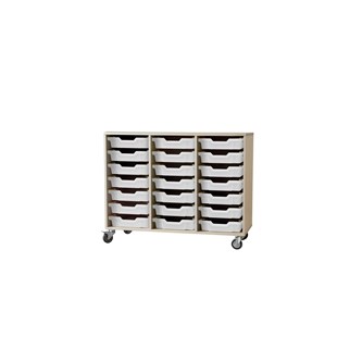 Fixa oppbevaring 21 kasser B104xD47xH81 cm bjørk