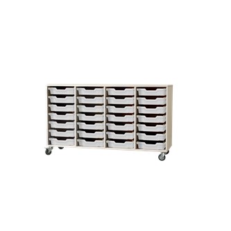 Fixa oppbevaring 28 kasser B138xD47xH81 cm hvitpigmentert