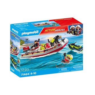 Playmobil brannbåt med vannscooter