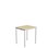 Elevbord 166 lyddempende 70x60xh72 cm alugrått understell