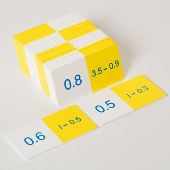 Domino subtraksjon med desimaler