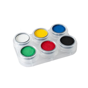 Grimas sminkepalett 6x2,5 ml grunnfarger